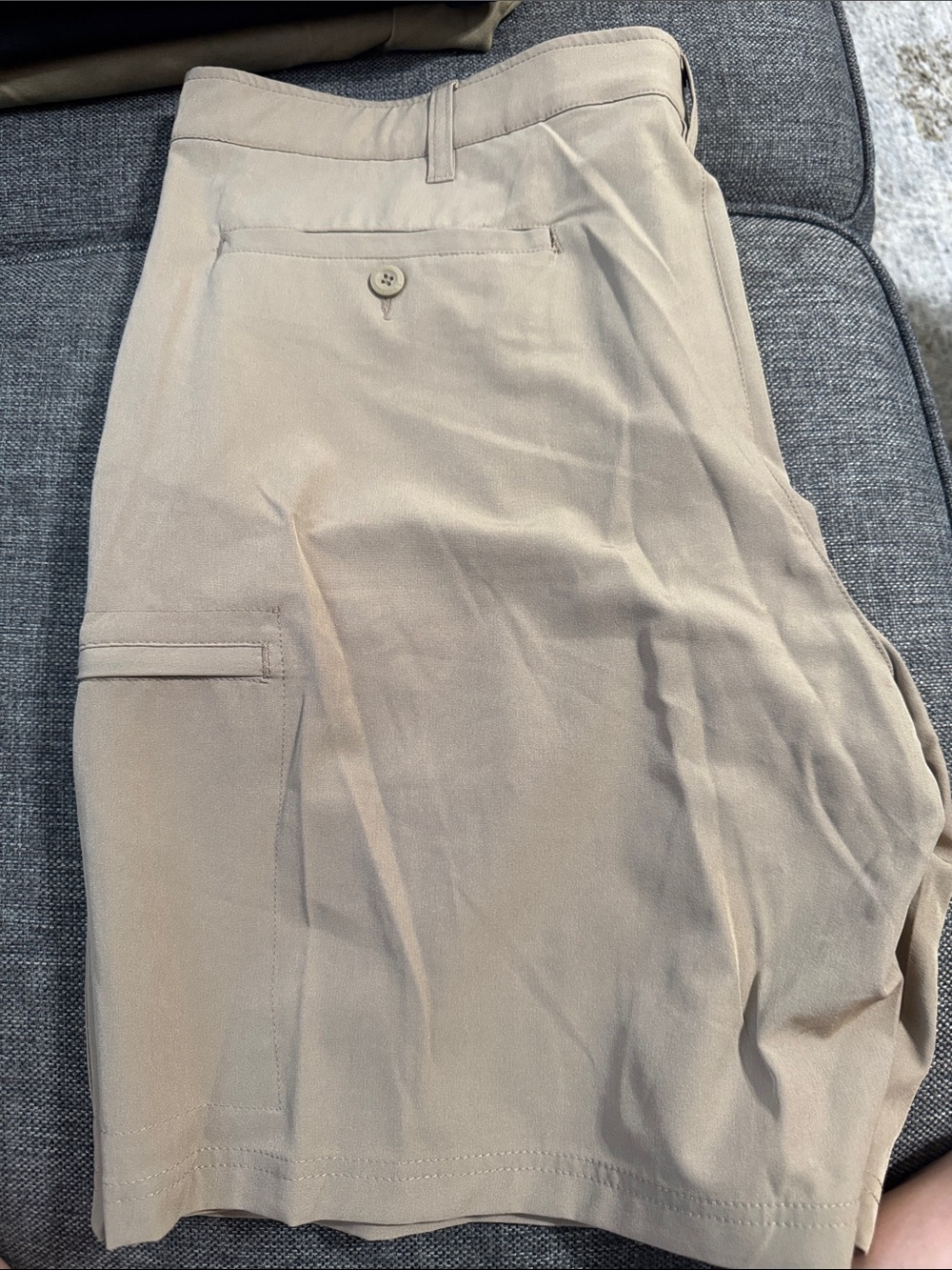 Birdie Bound Men's Flat Front Khaki Shorts - Tan